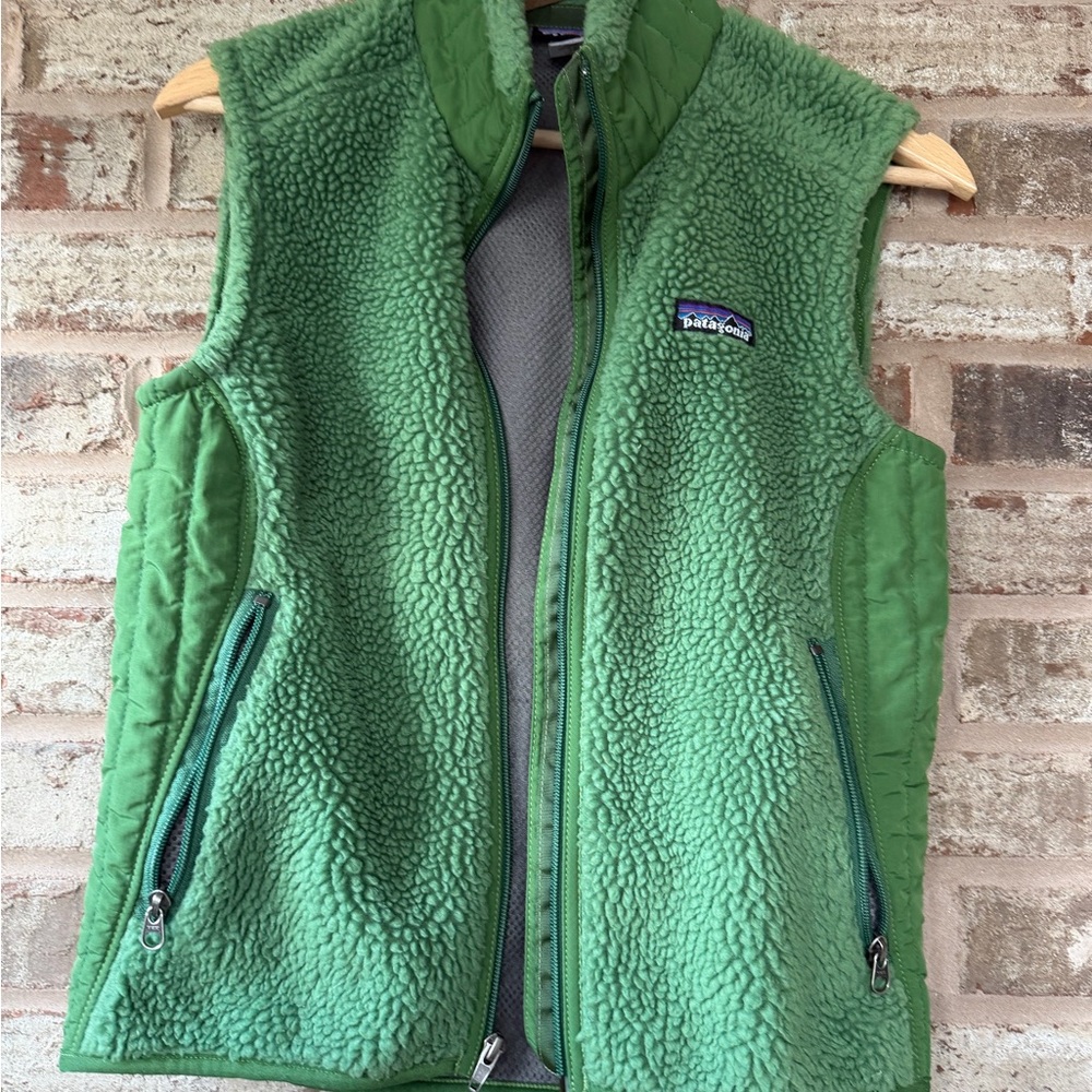 Patagonia Retro Pile Green Fleece Vest